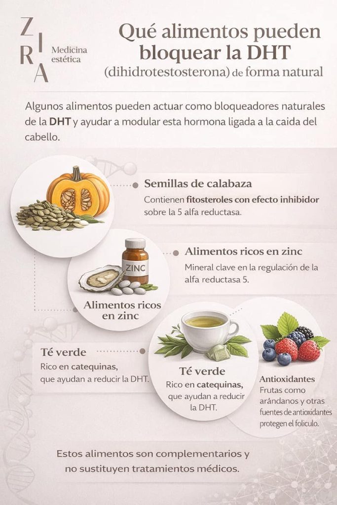 Alimentos para bloquear la DHT