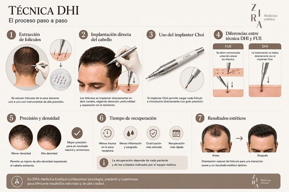 técnica DHI paso a paso